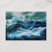 Carte De Visite Bateau dans la mer dans la tempête (Dos)
