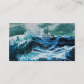 Carte De Visite Bateau dans la mer dans la tempête (Dos)