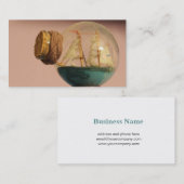 Carte De Visite Bateau dans une bouteille (Devant / Derrière)