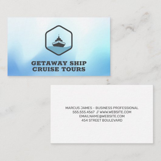 Carte De Visite Bateau de croisière (Devant / Derrière)