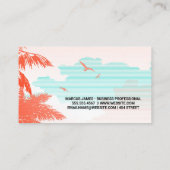 Carte De Visite Bateau de croisière | Arbres tropicaux (Dos)