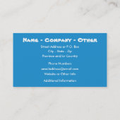 Carte De Visite Bateau de croisière humoristique (Dos)