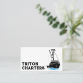 Carte De Visite Bateau de pêche dans l'eau (Debout devant)