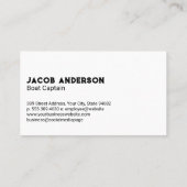 Carte De Visite Bateau de pêche dans l'eau (Dos)