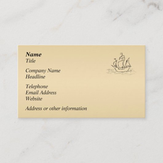 Carte De Visite Bateau de pirate (Devant)