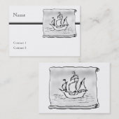 Carte De Visite Bateau de pirate (Devant / Derrière)