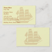 Carte De Visite Bateau de pirate. Bateau de navigation (Devant / Derrière)