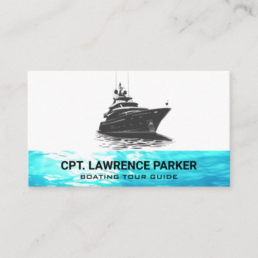 Carte De Visite Bateau | Eau (Devant)