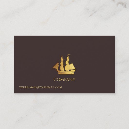 Carte De Visite Bateau Gold (Devant)