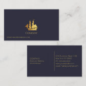Carte De Visite Bateau Gold (Devant / Derrière)