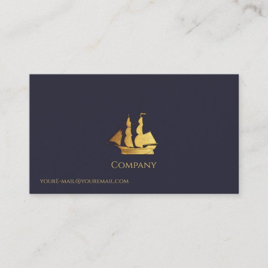 Carte De Visite Bateau Gold (Devant)