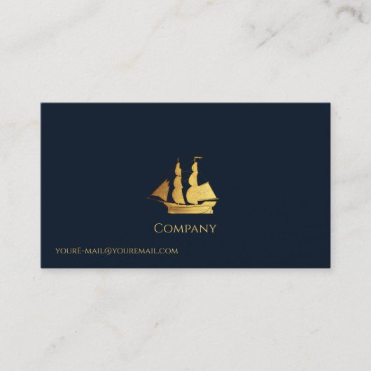 Carte De Visite Bateau Gold (Devant)