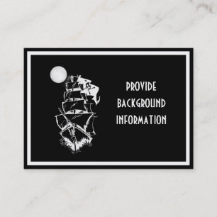 Carte De Visite Bateau pirate en haute mer