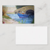 Carte De Visite Bateau sur une rivière (Devant / Derrière)