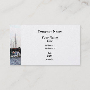 Carte De Visite Bateaux Amarrés Norfolk VA - Platine