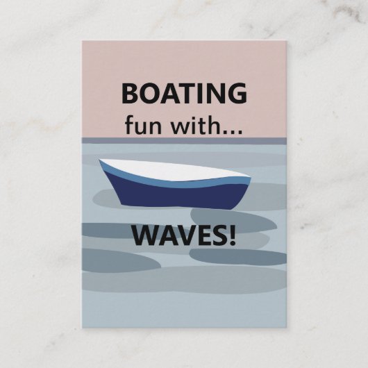 Carte De Visite Bateaux Bateaux Plaisir Avec Les Vagues Bateaux (Devant)