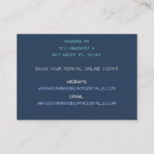 Carte De Visite Bateaux blancs dans la marina location de bateau (Dos)