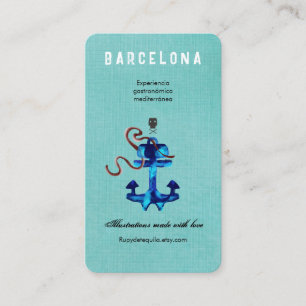 Carte De Visite Bateaux d'amarrage d'ancre stabilité et support
