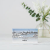 Carte De Visite Bateaux dans une marina (Debout devant)