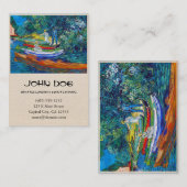 Carte De Visite Bateaux d'aviron sur les banques de l'Oise (Devant / Derrière)