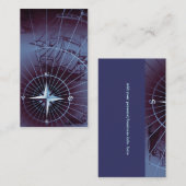 Carte De Visite Bateaux de navigation nautiques de minuit de (Devant / Derrière)