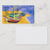 Carte De Visite Bateaux De Pêche Plage Saintes-Maries Van Gogh Fin (Devant / Derrière)