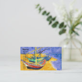 Carte De Visite Bateaux De Pêche Plage Saintes-Maries Van Gogh Fin (Debout devant)