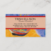 Carte De Visite Bateaux de Van Gogh Impressionnisme Plage (Dos)