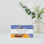 Carte De Visite Bateaux de Van Gogh Impressionnisme Plage (Debout devant)