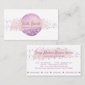Carte De Visite Bath Bomb Natural Soap Spa (Devant / Derrière)