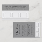 Carte De Visite Bâti de Wainscotting de charpentier de (Devant / Derrière)