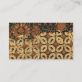 Carte De Visite Batik Earthy Coffee Bean Élégant Rustique robuste (Dos)