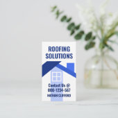 Carte De Visite Bâtiment bleu Abstrait sur le toit (Debout devant)