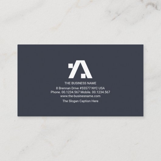 Carte De Visite Bâtiment créatif Bâtiment A-Frame Construction Bui (Dos)