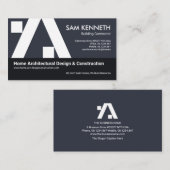 Carte De Visite Bâtiment créatif Bâtiment A-Frame Construction Bui (Devant / Derrière)