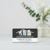 Carte De Visite Bâtiment créatif Bâtiment sur toit professionnel (Debout devant)