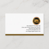 Carte De Visite Bâtiment créatif Construction de toits (Dos)