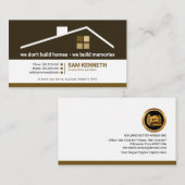 Carte De Visite Bâtiment créatif Construction de toits (Devant / Derrière)