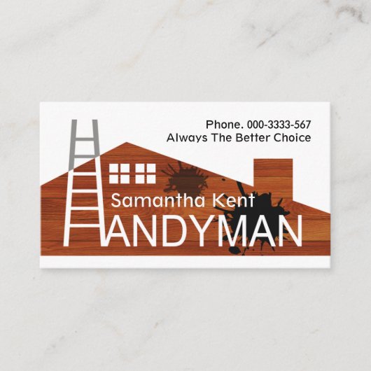 Carte De Visite Bâtiment créatif Plaque de peinture sur toit (Devant)