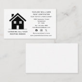 Carte De Visite Bâtiment de la maison de toit Construction Médias (Devant / Derrière)