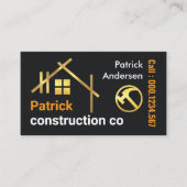 Carte De Visite Bâtiment de toit A-Frame Or (Devant)