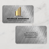 Carte De Visite Bâtiment d'entreprise | Arrière - plan de texture  (Devant / Derrière)