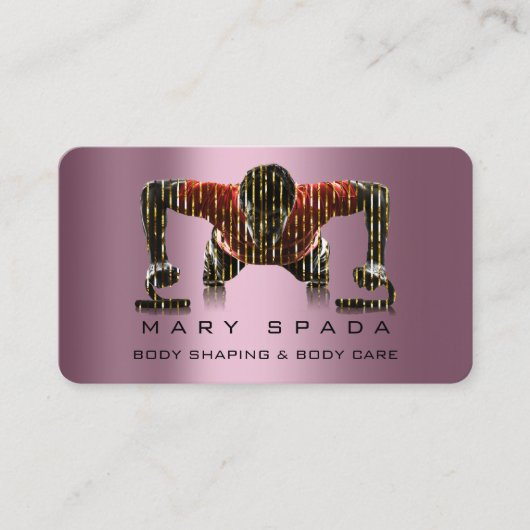 Carte De Visite Bâtiment du corps Façonner le Rose de conditionnem (Devant)