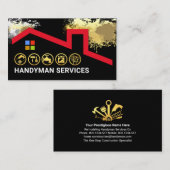 Carte De Visite Bâtiment du toit avec dalles de peinture (Devant / Derrière)