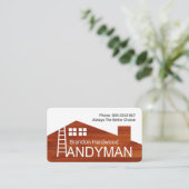 Carte De Visite Bâtiment en bois créatif sur le toit (Debout devant)