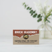 Carte De Visite Bâtiment en brique Laying Mur Plâtre (Debout devant)