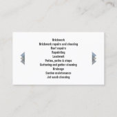 Carte De Visite Bâtiment et icône de toit de Chambre d'entretien à (Dos)