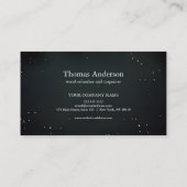 Carte De Visite Bâtiment noir personnalisé (Dos)