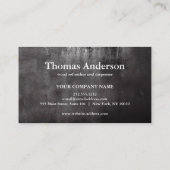 Carte De Visite Bâtiment noir personnalisé (Dos)