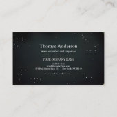 Carte De Visite Bâtiment noir personnalisé (Dos)